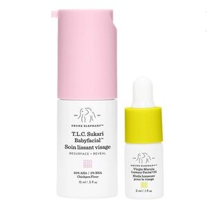 DRUNK ELEPHANT TLC Sukari Babyfacial AHA + BHA Mask + Marula Oil Duo